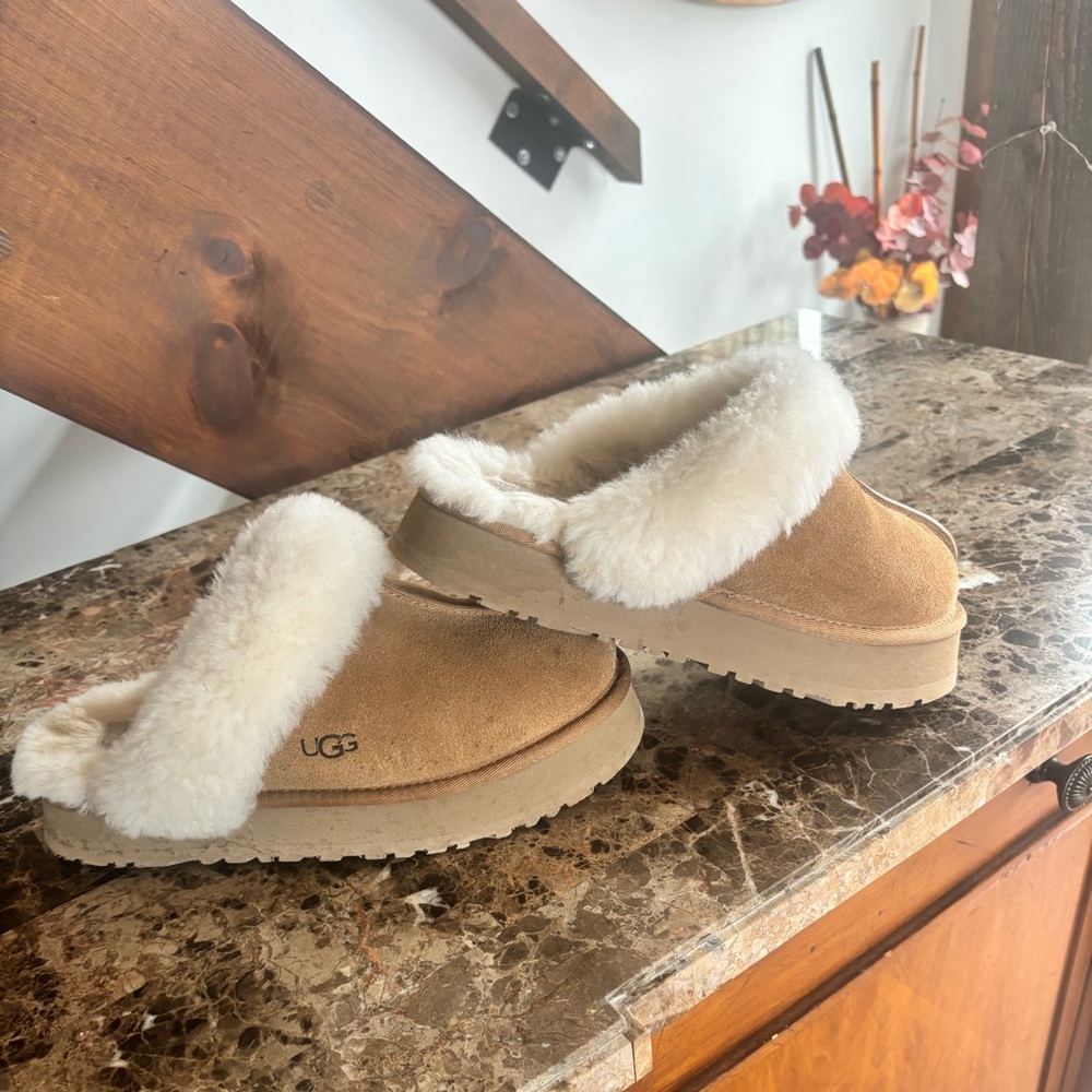 UGG Tan and Cream Women's Slippers